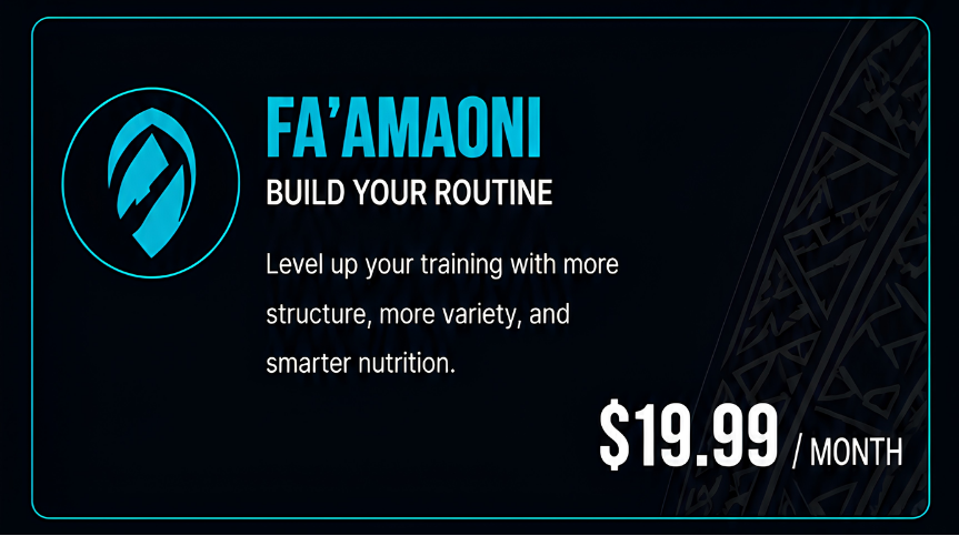 Fa’amaoni membership — more structure, training variety, and smarter nutrition